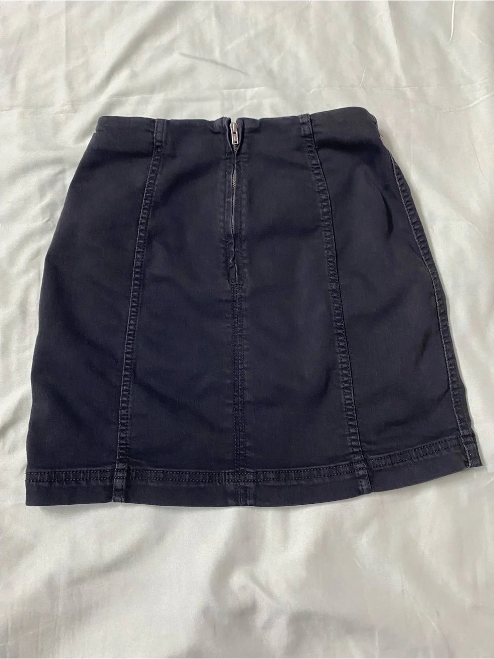 Free People Modern Femme Black Denim Mini Skirt Festival Concert Grudge - Size 2